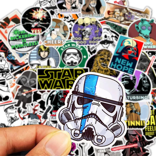 10/50PCS/Pack Cool Disney Star Wars Stickers Funny Waterproof Skateboard Luggage Laptop Guitar Stationery Sticker Kids Toys Gift